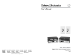 Extron electronic DVI 201 Rx Stereo Receiver User Manual