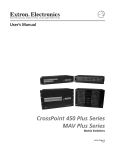 Extron electronic 450 Plus Series Switch User Manual