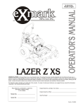 Exmark Lazer Z XS Lawn Mower User Manual
