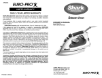 Euro-Pro EP480CS Iron User Manual