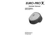 Euro-Pro CV520HB Vacuum Cleaner User Manual