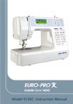 Euro-Pro 9136C Sewing Machine User Manual