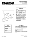 Eureka 6830 SERIES Vacuum Cleaner User Manual