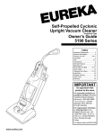 Eureka 5190 Series Vacuum Cleaner User Manual