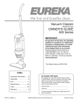 Eureka 420 Vacuum Cleaner User Manual