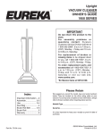 Eureka 1950 Vacuum Cleaner User Manual