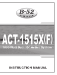 ETI Sound Systems, INC ACT-1515X(F) Stereo Amplifier User Manual