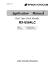 Epson RX-8564LC Clock User Manual