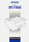 Epson EPL-N1600 Printer User Manual