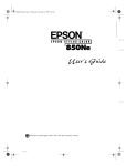 Epson 811P Projector User Manual