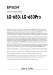 Epson 680 Printer User Manual