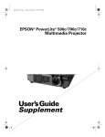 Epson 500C Projector User Manual