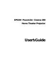 Epson 200 Projector User Manual