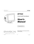 Envision Peripherals EFT920 Computer Monitor User Manual