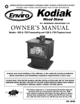 Enviro 1200 Fireplace Insert Stove User Manual