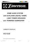 Emerson RS1008 Stereo System User Manual