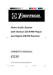Emerson Process Management ES30 Stereo System User Manual