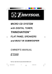 Emerson ES88 Speaker System User Manual