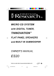 Emerson ES20 Stereo System User Manual