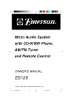 Emerson ES128 Stereo System User Manual