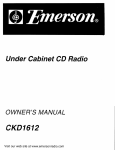 Emerson CKD1612 CD Player User Manual