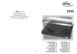 Elta 2955 Turntable User Manual