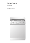 Electrolux 60820 Dishwasher User Manual