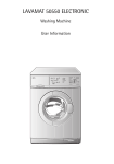 Electrolux 50550 Washer User Manual