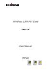 Edimax Technology EW-7126 Network Card User Manual
