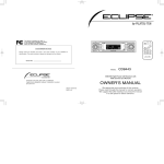 Eclipse - Fujitsu Ten CD8443 Car Satellite Radio System User Manual