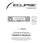 Eclipse - Fujitsu Ten CD5441 Car Stereo System User Manual