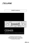 Eclipse - Fujitsu Ten cd5425 Car Stereo System User Manual