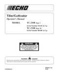 Echo TC-2100 Tiller User Manual