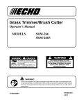Echo SRM-266S Trimmer User Manual