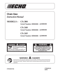 Echo CS-300, CS-340, CS-345 Chainsaw User Manual