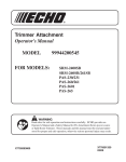 Echo 99944200545 Trimmer User Manual