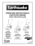 EarthQuake 3365B Tiller User Manual