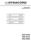 Dynacord DSA 8405 Stereo Amplifier User Manual