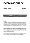 Dynacord DMM 4650 Stereo System User Manual