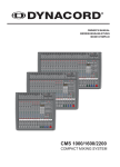 Dynacord 1600 Music Mixer User Manual