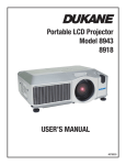 Dukane 8918 Projector User Manual