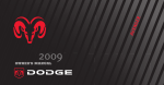 Dodge 2009 Avenger Automobile User Manual