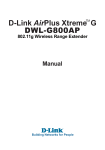D-Link DWL-G800AP Router User Manual