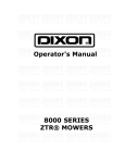 Dixon 8000 Series Lawn Mower User Manual