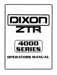 Dixon 4000 Series Lawn Mower User Manual