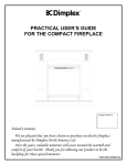 Dimplex COMPACT FIREPLACE Indoor Fireplace User Manual