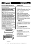 Dimplex 430 RCE/B Electric Heater User Manual