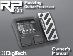 DigiTech RP255 Music Pedal User Manual