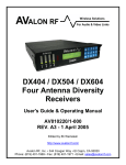 Digital Antenna DX404 Stereo Receiver User Manual