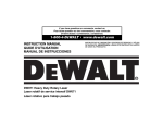 DeWalt DW071 Laser Level User Manual